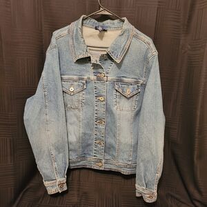 Y2K Venezia Jean Jacket Women's 18/20 Denim Stylish Button Up Stretch 4-Pockets